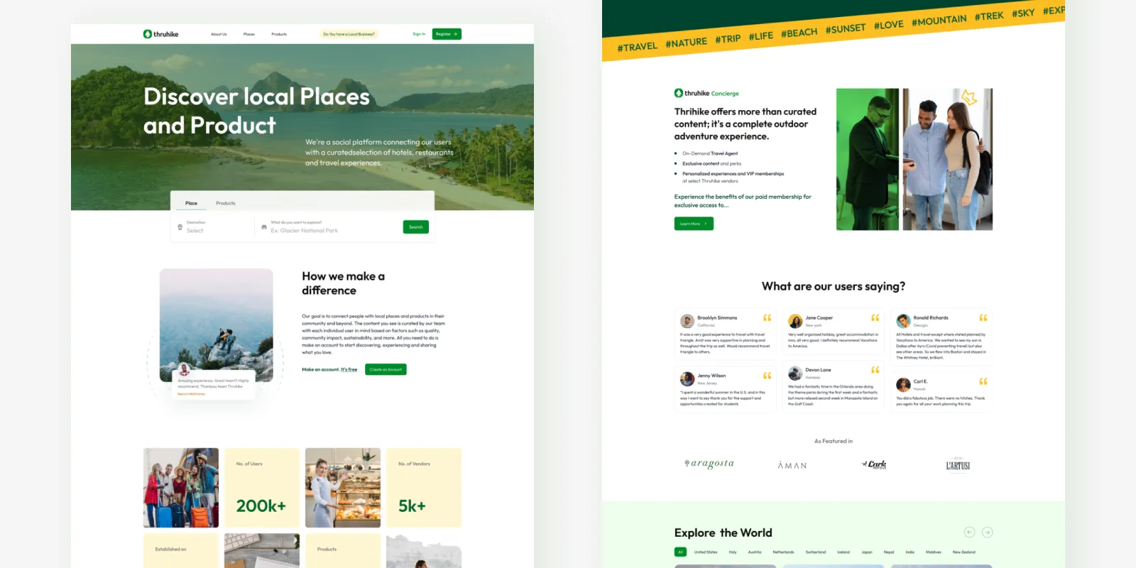 Thruhike Landing Page — Part 1