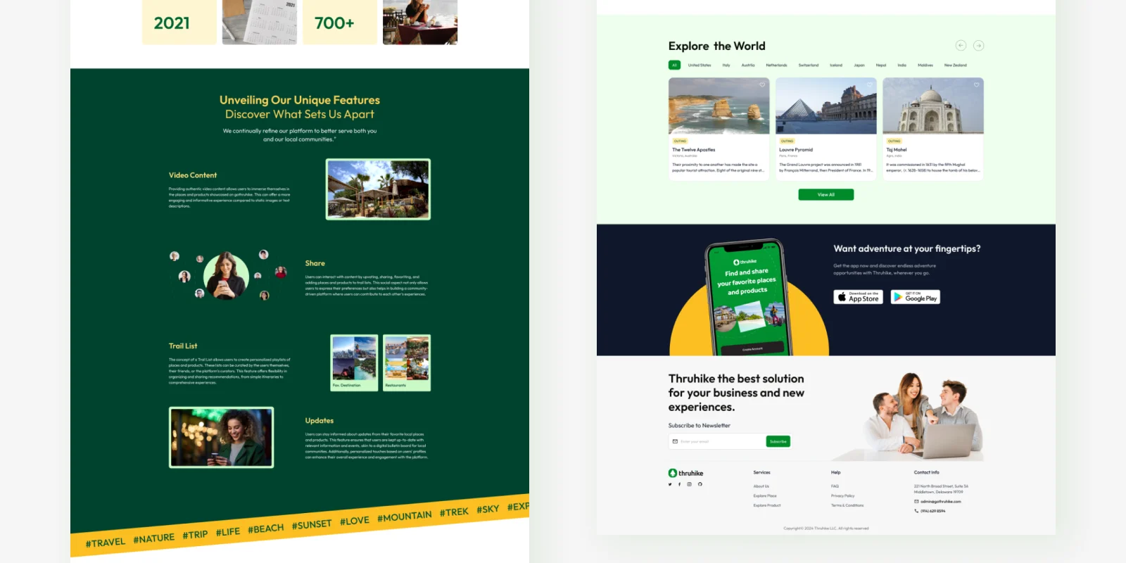 Thruhike Landing Page — Part 2